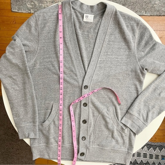 AG Jeans Adriano Goldschmied Men’s Button Cardigan Sweater Gray Size Medium - Picture 3 of 9